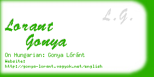 lorant gonya business card