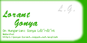 lorant gonya business card